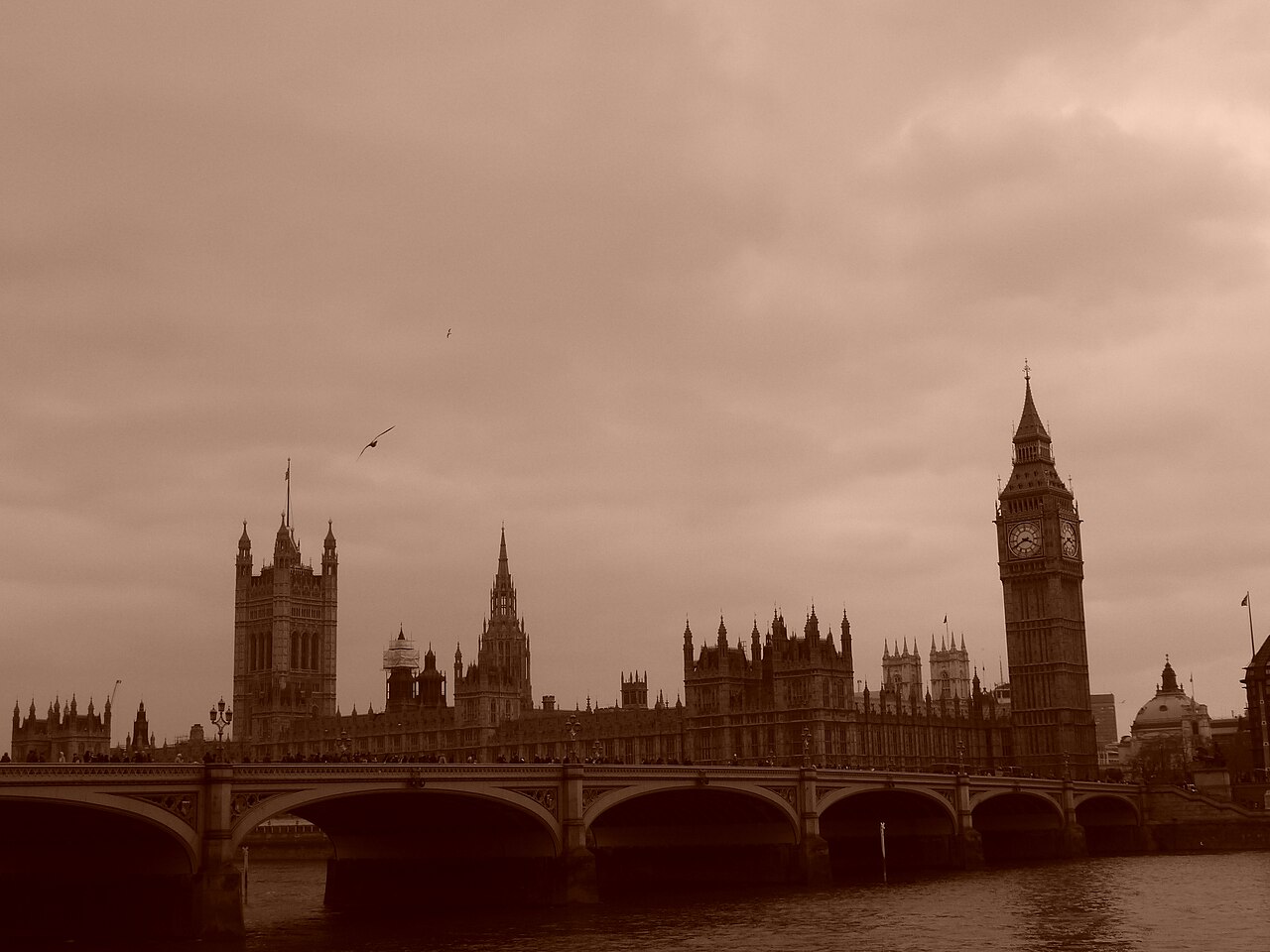 Westminster Bridge with Big Ben and Parliament beyond