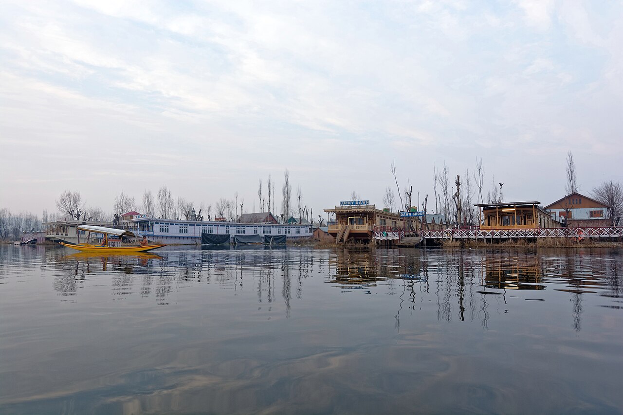 Houseboats moored on Dal Lake, Srinagar